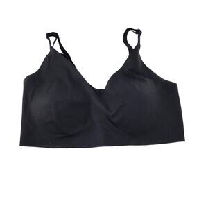 True And Co Black Wire Free Stretch Padded Bralette Bra Size Large